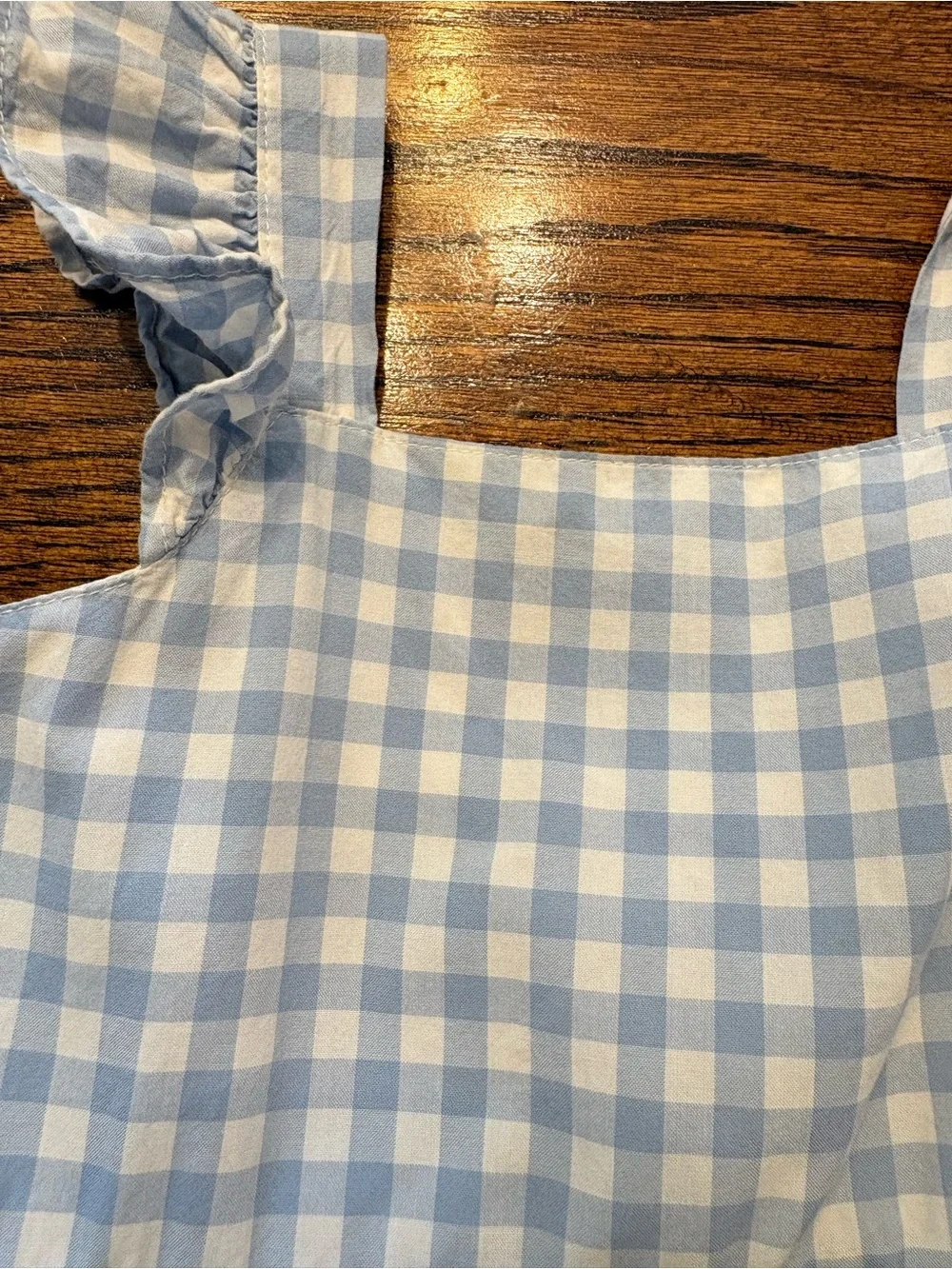 Carter’s Toddler Girl Gingham Tiered Dress 2T Blue Checkered Picnic Summer